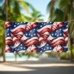 USA Flag Patten | Americana Beach Towel 🏖️
