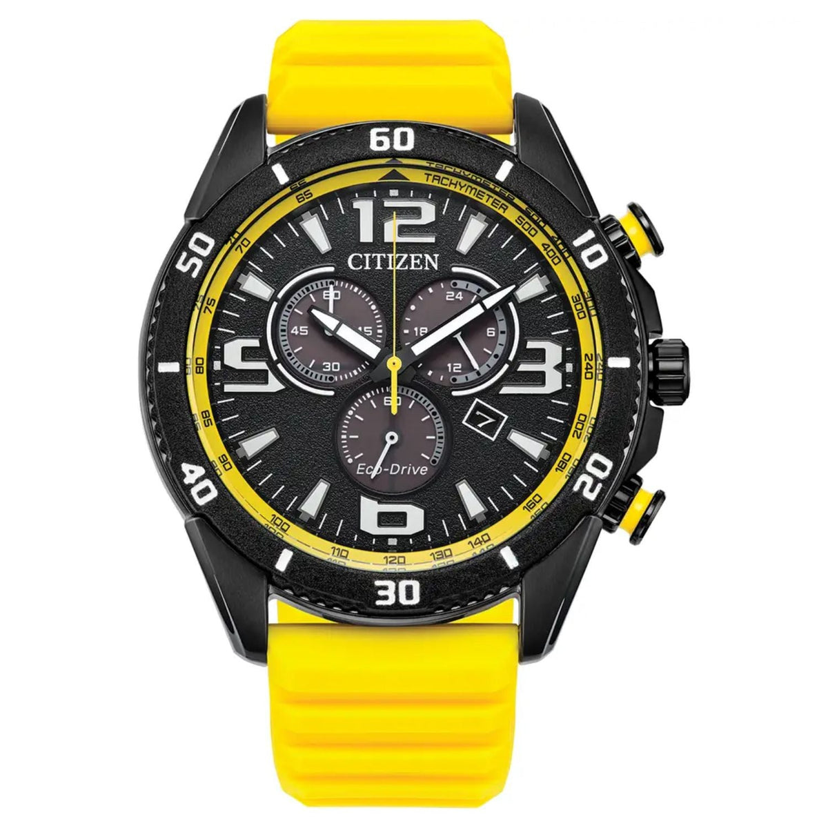 Citizen Men's Brycen - Black Dial, Yellow Strap - 100m