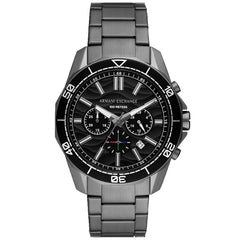 Armani Exchange Men's Spencer - Black Dial, Grey Bracelet - 100m