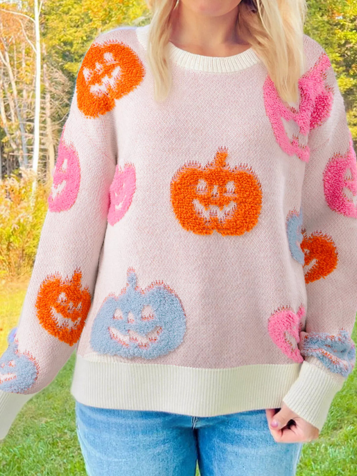 HALLOWEEN Women's Cute Pumpkin Pattern Sweater