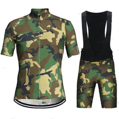 Men's Short Sleeve Camo Cycling Kit - Jersey/Shorts or Jersey/Bibs Combo