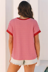 Women's 'Mckenzie' Stripe Knitted Round Neck Top