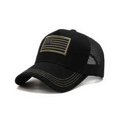 Unisex American Flag Trucker Hat with Adjustable Strap