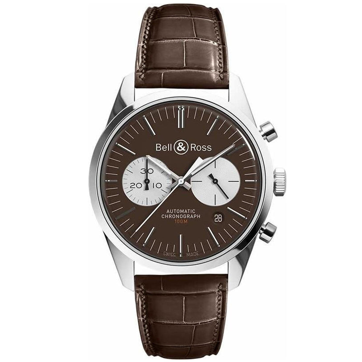 Bell & Ross Men's Officer Brown - Brown Dial - 100m