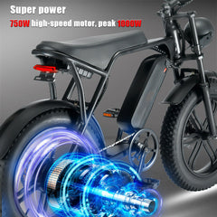 20 Inch 48 V Fat Tire E-Bicycle