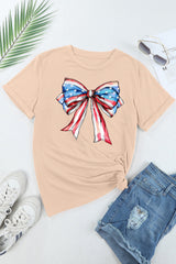 Women's Patriotic Bow T-Shirt