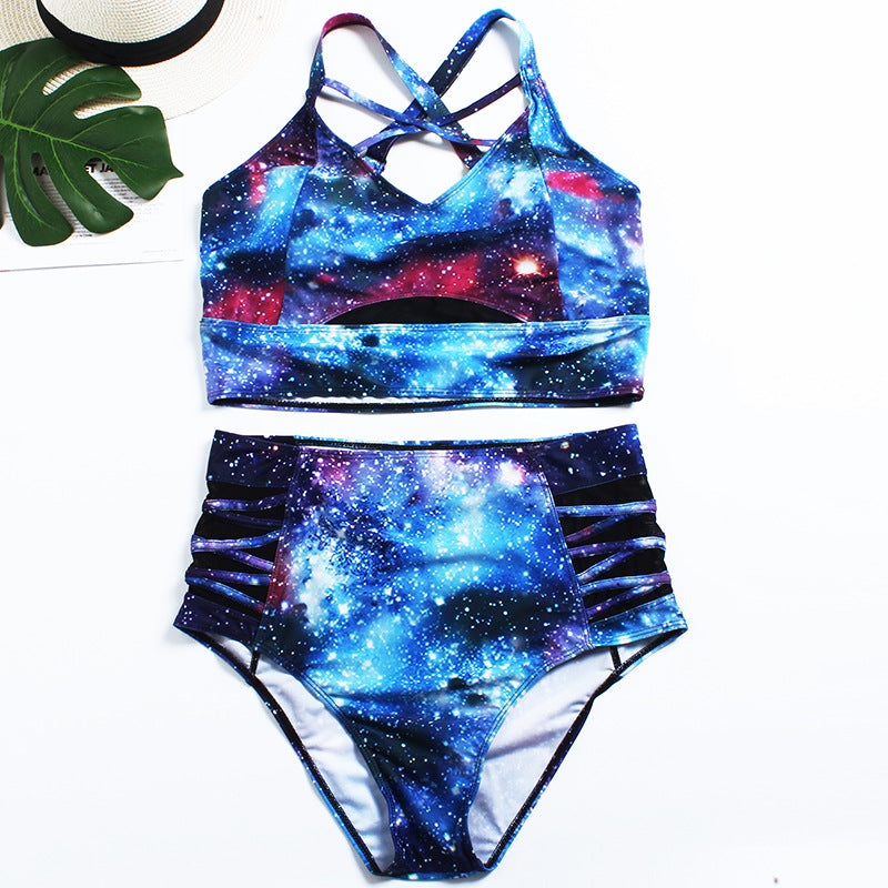 Women's Plus Size High-Waisted Bikini Swimsuit