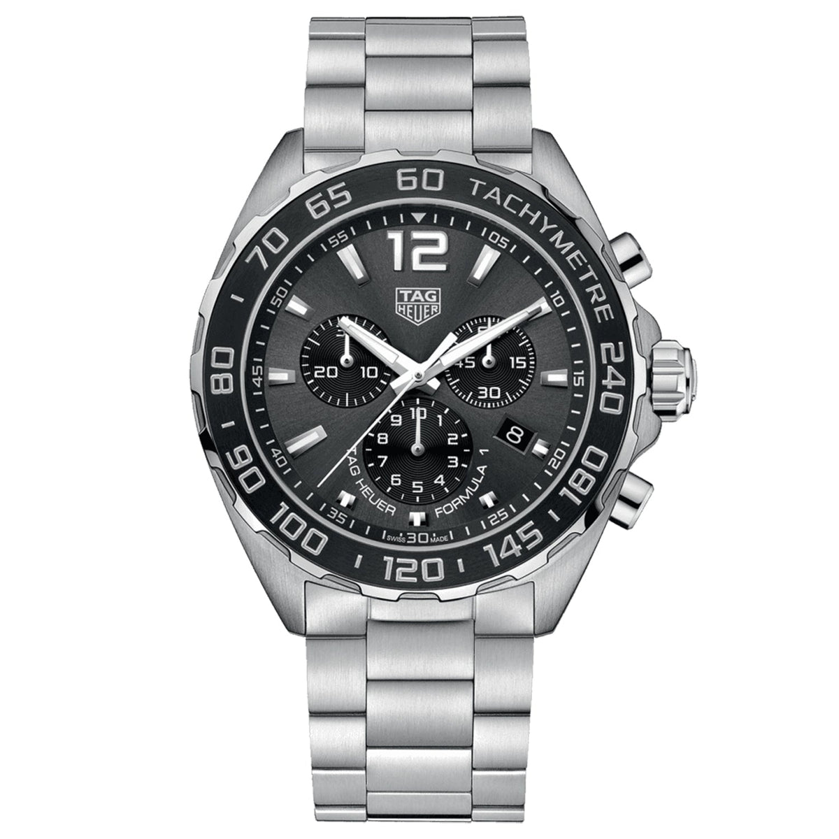 Tag Heuer Men's Formula 1 - Grey Dial, Silver Case/Bracelet, 45mm - 200m