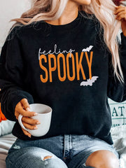 HALLOWEEN Women's 'Feeling Spooky' Embroidered Sweatshirt