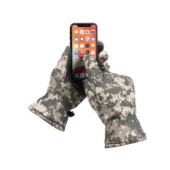 Adult's Unisex Fleece-Lined Camouflage Ski Gloves
