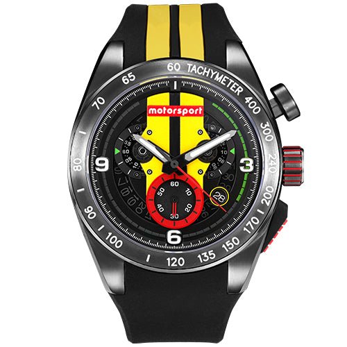 Motorsport Men's Rally - Black/Yellow Dial/Strap - 100m