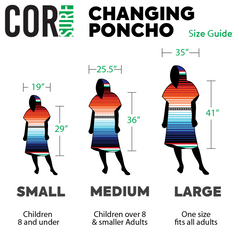 Unisex Medium Changing Towel Poncho - Kona