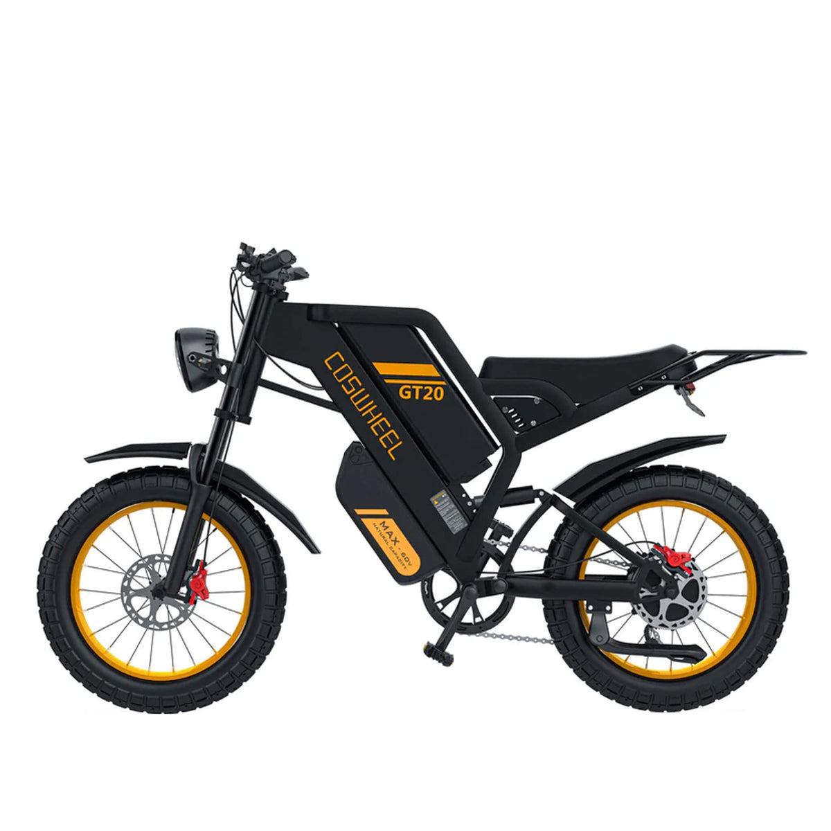 60V 40Ah 2000W Dual-Battery Fat Tire Electric Bike