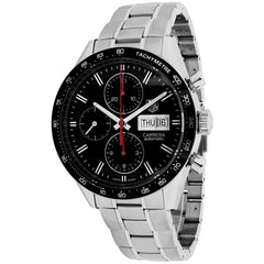 Tag Heuer Men's Carrera - Black Dial, Silver Bracelet/Case, 41mm - 100m