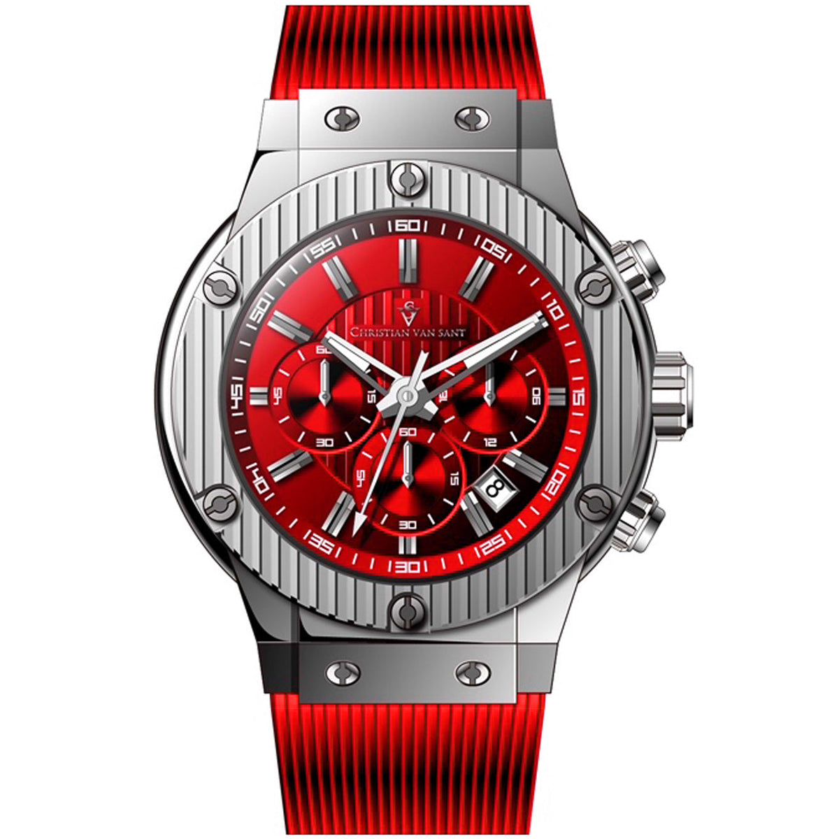 Christian Van Sant Men's Monarchy - Red Dial - 50m