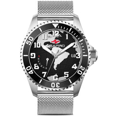 Seapro Men's Voyager - Black Dial, Silver Bracelet - 200m