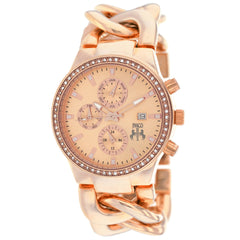 Jivago Women's Lev- Rose Gold Dial/Bracelet/Case, Crystal Bezel - 100m