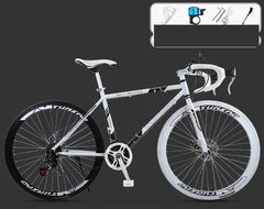 24 Speed Road Race Bicycle with Solid Tires and Double Disc Brakes