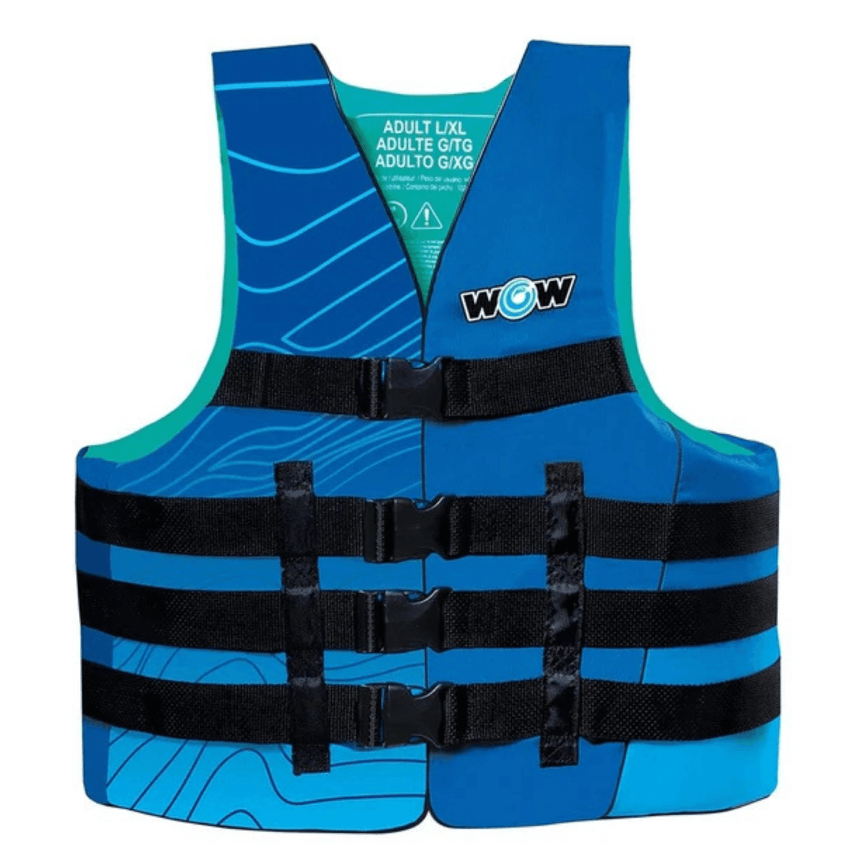 WOW Watersports Vis-Wave Kid's Life Vest - Blue