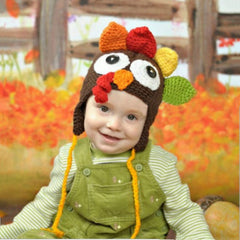 THANKSGIVING Kid's Unisex Hand-Woven Turkey Hat