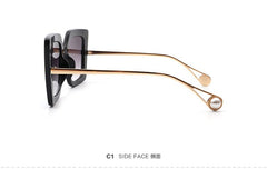 Berry Charmz Women's Rectangular Ombre Fashion Sunglasses