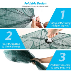 Berry Charmz Fishing Trap Net Portable, Folded, Shrimp, Minnow, Crab