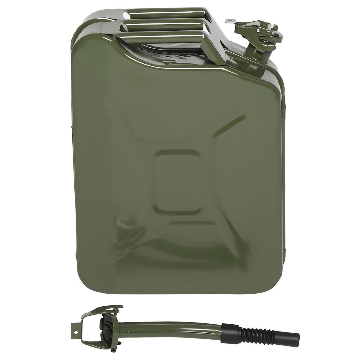 Berry Charmz 5 Gallon Jerry Fuel Can with Flexible Spout, Portable Steel Fuel Can