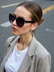 Berry Charmz Women's Rhinestone Fashion Cat Eye Sunglasses