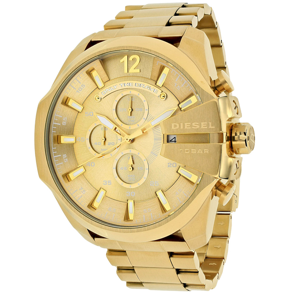Diesel Men's Mega Chief - Gold Dial - 100m