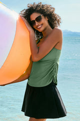Women's Two-Piece Tankini Swimsuit with Skort