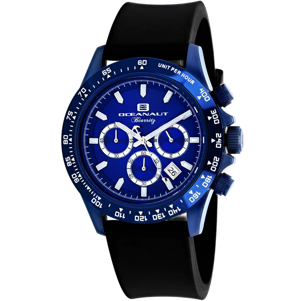 Oceanaut Men's Biarritz - Blue Dial, Black Strap - 100m