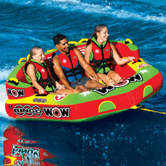 WOW Watersports Bingo 1-3 Person Cockpit Ski Tube with Foam Handles