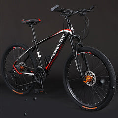 24-36 Speed Mountain Bike with Aluminum Alloy Frame, Oil Pressure Double Disc Brakes, Shock Absorption