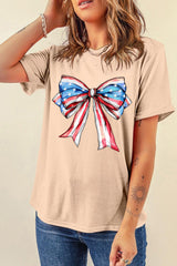Women's Patriotic Bow T-Shirt