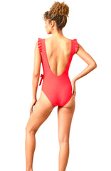 Women's One-Piece Swimsuit - Coral
