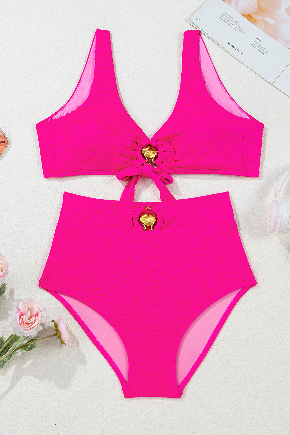 Women's Sofia Knotted High Waist Two-Piece Bikini Swimsuit