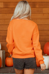 HALLOWEEN Women's Dancing Skeleton Sequin Crewneck Sweatshirt