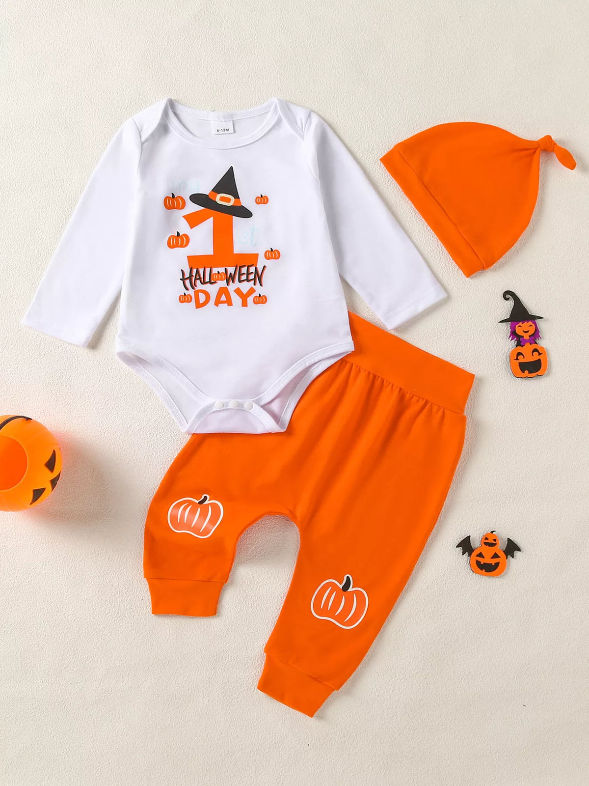 Infant's Unisex Halloween Onesie 3-Piece Outfit Set