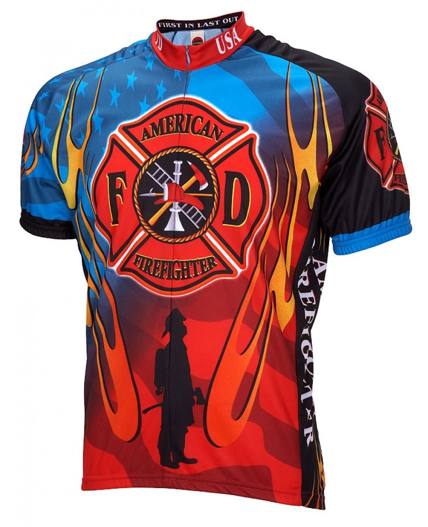 Men's American Firefighter Cycling Jersey