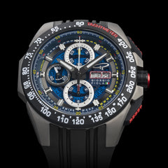 Giorgio Piola Design Men's G5 Delta Automatic Titanium Swiss Sport Chrono Watch - Blue Dial, Black Strap - 100m