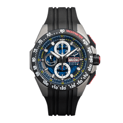 Giorgio Piola Design Men's G5 Delta Automatic Titanium Swiss Sport Chrono Watch - Blue Dial, Black Strap - 100m