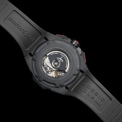 Giorgio Piola Design Men's G5 Delta Automatic Titanium Swiss Sport Chrono Watch (Black PVD Coating) - Blue Dial, Black Strap/Case - 100m