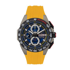 Giorgio Piola Design Men's G5 Delta Automatic Titanium Swiss Sport Chrono Watch - Black Dial, Yellow Strap - 100m