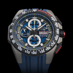 Giorgio Piola Design Men's G5 Delta Automatic Titanium Swiss Sport Chrono Watch - Blue Dial/Strap - 100m