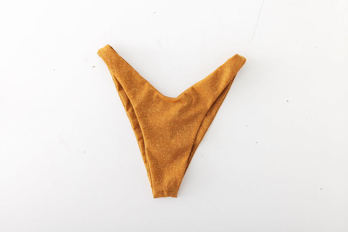 Women's 'Cleo Shimmer' High-Cut Brazilian Bikini Bottom