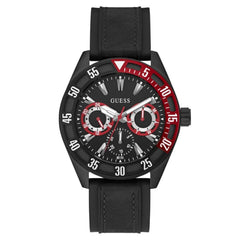 Guess Men's Letterman - Black Dial/Strap - 50m