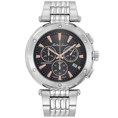 Mathey-Tissot Men's Neptune Chrono - Black Dial, Silver Bracelet - 50m