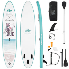 10.5-11 Foot Inflatable Stand Up Paddle Board with Aluminum Paddle & Pump