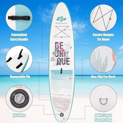 10.5-11 Foot Inflatable Stand Up Paddle Board with Aluminum Paddle & Pump