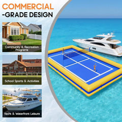 26X46 Foot Inflatable Commercial Floating Pickleball & Volleyball Court with Net